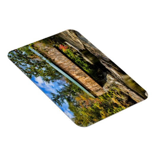 Montgomery Covered Bridge with fall foliation Magneet (Rechterzijde)