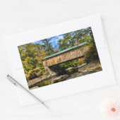 Montgomery Covered Bridge with fall foliation Rechthoekige Sticker (Envelop)