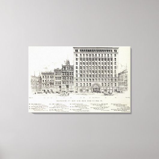 Montgomery East side Struik en Pine Canvas Afdruk (Voorkant)