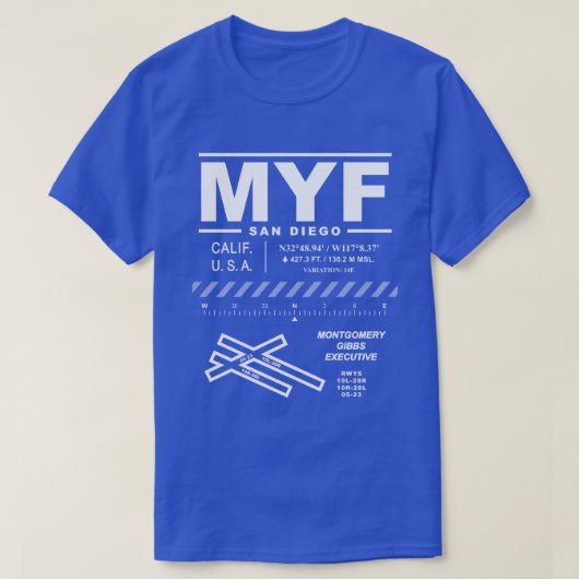 Montgomery - Gibbs Executive Airport MYF T-shirt (Design voorkant)