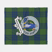 Montgomery Hunting Clan Badge Tartan Pset Fleece Deken (Voorkant (Horizontaal))