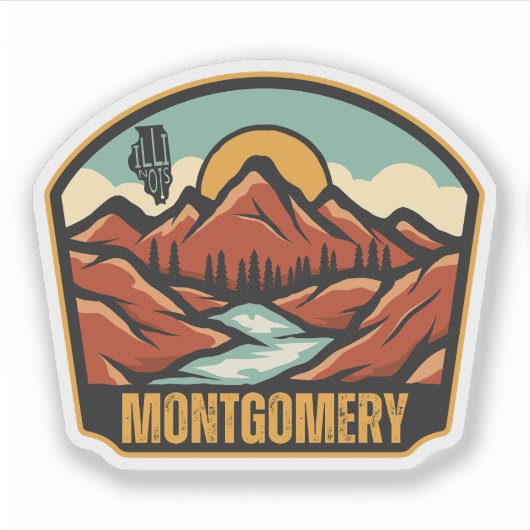 Montgomery, Illinois  Sticker (Voorkant)