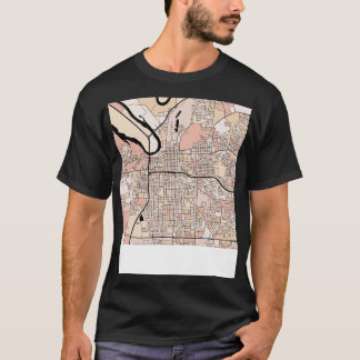 Montgomery Kaart Patroon in Zacht Roze Pastels TSh T-shirt