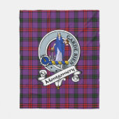 Montgomery Modern Clan Badge Tartan Plaid Fleece Deken (Voorkant)