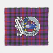 Montgomery Modern Clan Badge Tartan Plaid Fleece Deken (Voorkant (Horizontaal))
