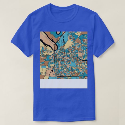 Montgomery Plattegrond Patroon in Mid Century Past T-shirt (Design voorkant)