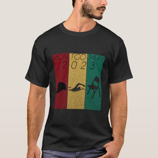 Montgomery Riverfront Brawl Pet Zwemmer Stoel T-shirt (Voorkant)