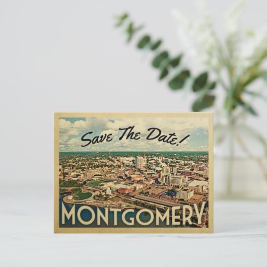 Montgomery Save the Date Alabama Aankondigingskaart (Staand voorkant)