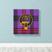 Montgomery Scottish Crest en Tartan Canvas print (Insitu (Houten vloer))