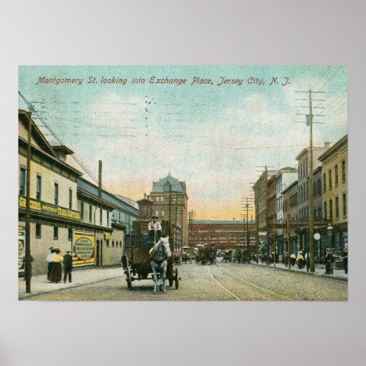 Montgomery St., Jersey City NJ 1908  Poster (Voorkant)