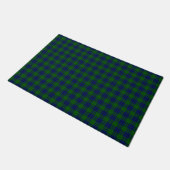 Montgomery tartan green blue plaid deurmat (Schuin)