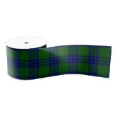 Montgomery tartan green blue plaid grosgrain lint (Spoel)