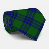 Montgomery tartan green blue plaid stropdas (Opgerold)