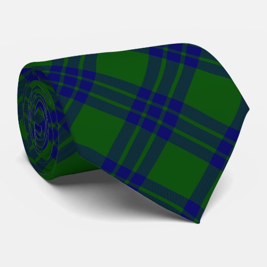 Montgomery tartan green blue plaid stropdas (Opgerold)