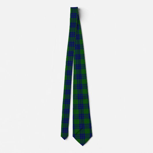 Montgomery tartan green blue plaid stropdas (Achterkant)