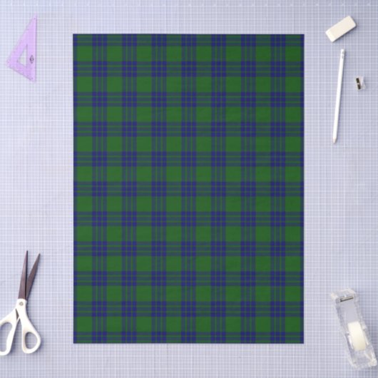 Montgomery tartan green blue plaid tissuepapier (Craft)