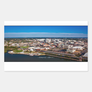 Montgomery, uitzicht van de alabama-luchthaven, rechthoekige sticker