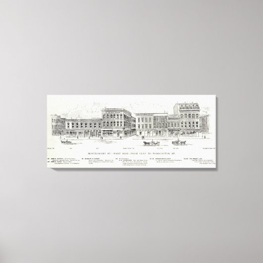 Montgomery West side Clay en Washington Canvas Afdruk (Voorkant)