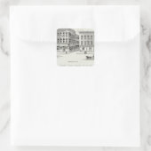 Montgomery West side Clay en Washington Vierkante Sticker (Tas)