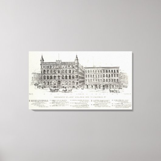 Montgomery West side Pine en California Canvas Afdruk (Voorkant)