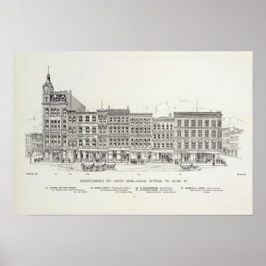 Montgomery West side Sutter en Struik Poster (Voorkant)