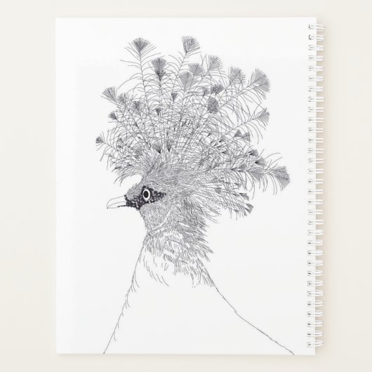 Month and Weekly Planner Crowned Pigeon (Achterkant)