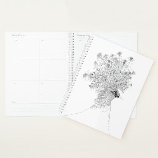 Month and Weekly Planner Crowned Pigeon  (Display)