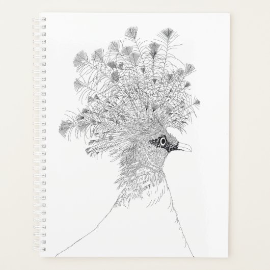 Month and Weekly Planner Crowned Pigeon  (Voorkant)