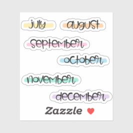 Month Name Headers -Highlight- (Jan to June) Sticker