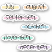 Month Name Headers -Highlight- (Jan to June) Sticker (Voorkant)