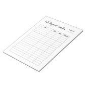 Monthly Bill Payment Tracker Notitieblok (Schuin)