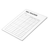Monthly Bill Tracker Notepad Notitieblok (Schuin)