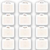 Monthly calendar Sheet Sticker (Voorkant)