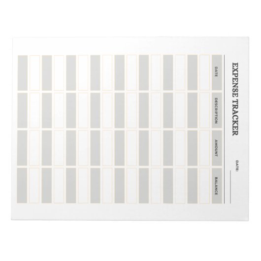 Monthly Expense Tracker  Notitieblok (Voorkant)