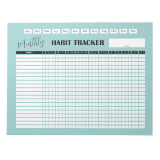 Monthly Habit Tracker  Notitieblok