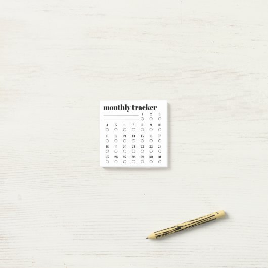 Monthly Habit Tracker Sticky Notes Pad (Op bureau)