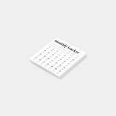 Monthly Habit Tracker Sticky Notes Pad (Schuin)
