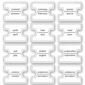 Monthly Index Tab Journal Divider Planner Foldable Sticker (Voorkant)