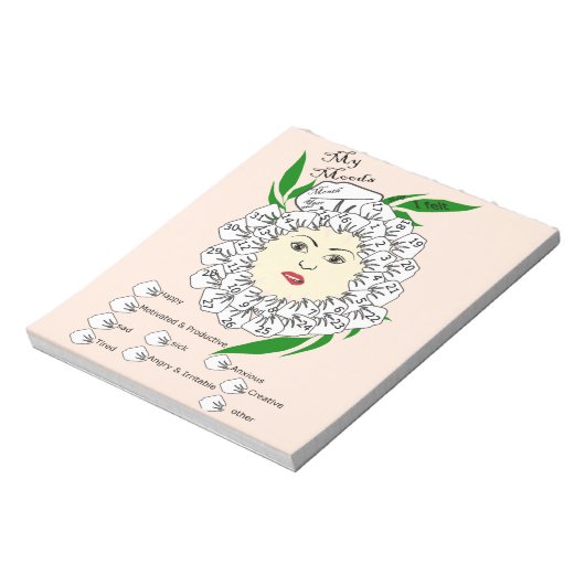 Monthly Mood Tracker Notitieblok (Linkerzijde)