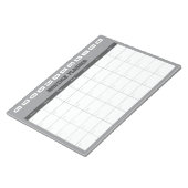 Monthly Planner Grey Simple Calendar Notitieblok (Schuin)