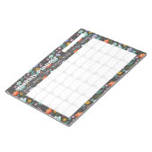 Monthly Planner Spring Colorful Flowers  Notitieblok (Schuin)