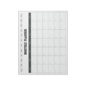 Monthly Planner White Simple Calendar Notitieblok (Linkerzijde)
