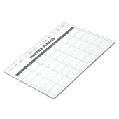 Monthly Planner White Simple Calendar Notitieblok (Schuin)
