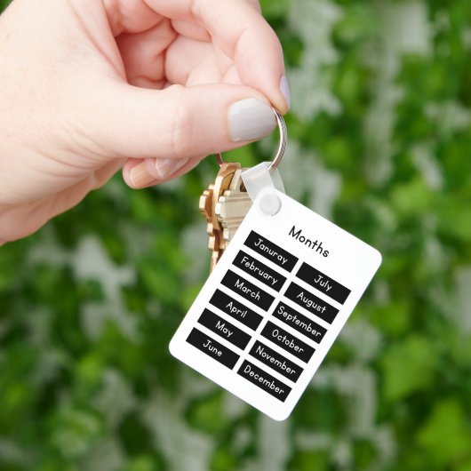 Months of the year sleutelhanger (Hand)