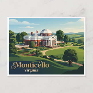 Monticello Charlottesville Virginia Briefkaart