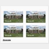 Monticello, de thuisstad Thomas Jefferson Rechthoekige Sticker (Vel)