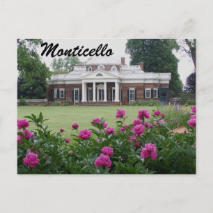 Monticello Fotografisch Briefkaart met bloemen