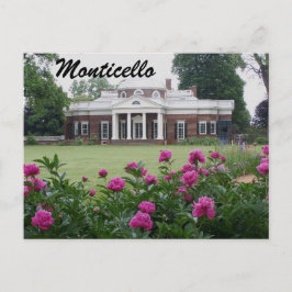 Monticello Fotografisch Briefkaart met bloemen
