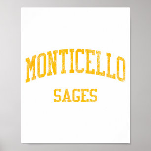 Monticello High School Hs Monticello Il Vintage Sr Poster
