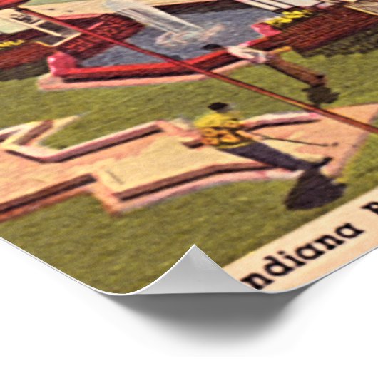 Monticello Indiana Lake Shafer 1950 Poster (Hoek)